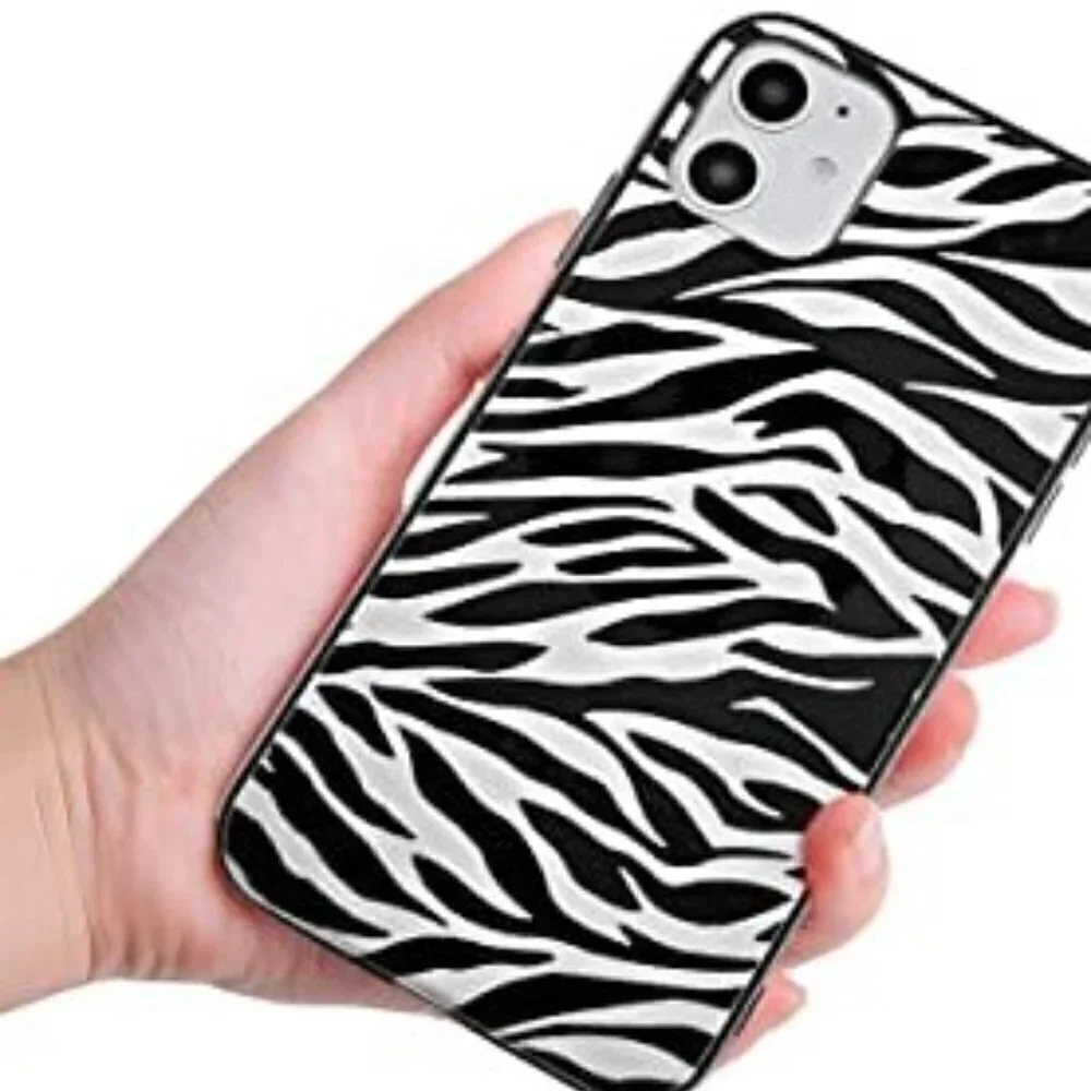 IPHONE 11 PRO MAX CASE, ULTRA SLIM FIT SOFT TPU CASE ZEBRA